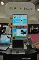 DSC_0035 Radvision, showing solution to allow desktop SIP client interoperation with 3G standard mobile phones.