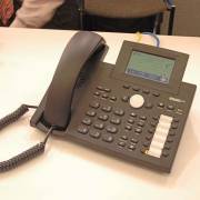 20050315de New Snom SIP phone 360. PoE, 128x64 pixel, many features, supports https, SIPS and SRTP. Cert can be loaded in device.